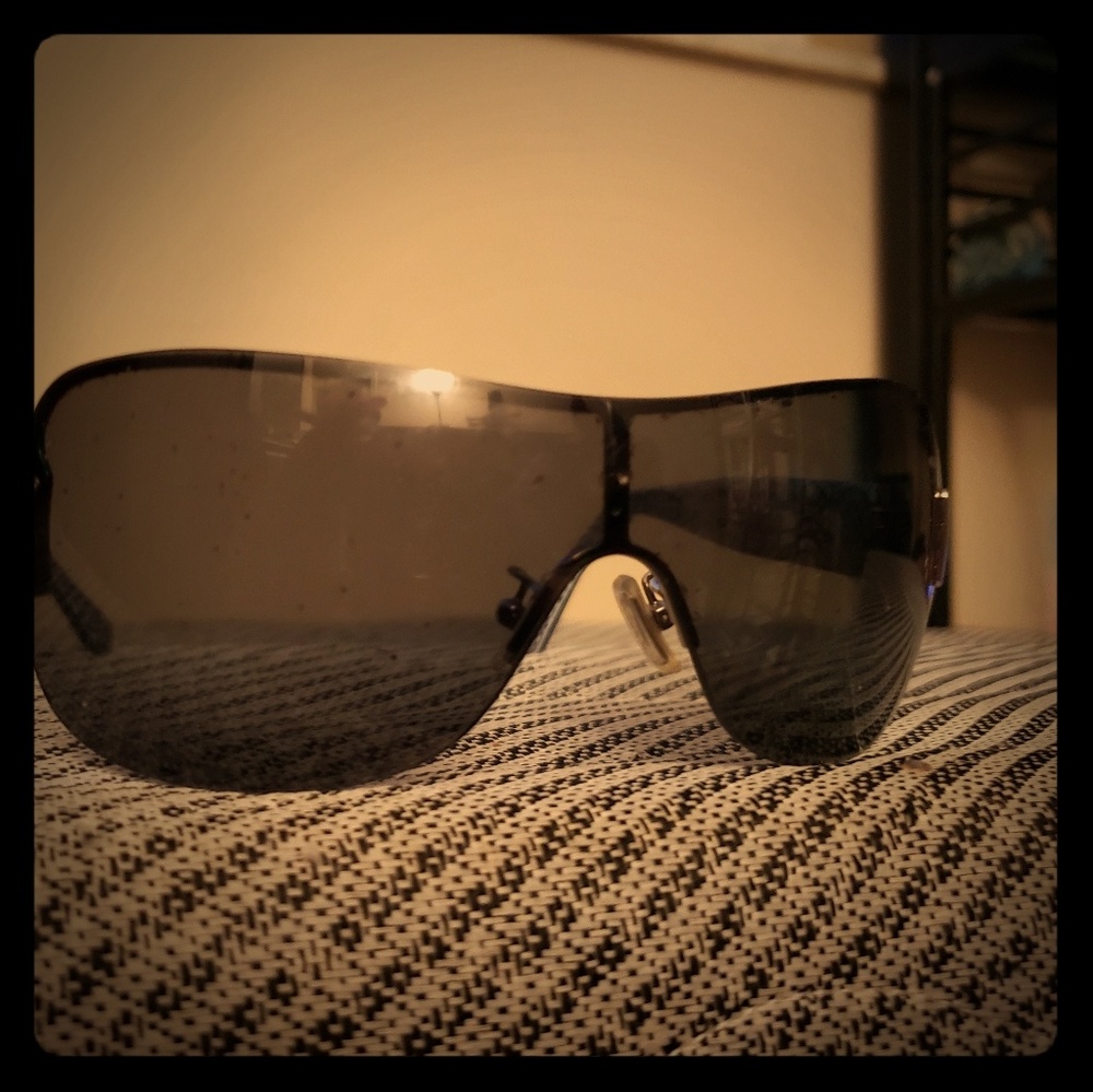 Coach Aubrey sunglasses blue & silver